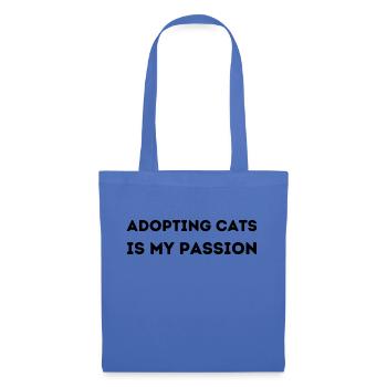 Adopting cats is my passion, Pour les fans de chat - Sac en tissu - bleu pâle - Devant