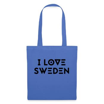 I LOVE SWEDEN - Stoffbeutel - Hellblau - Vorne