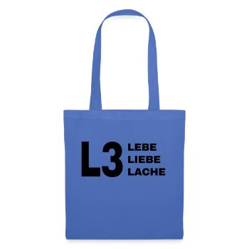 lebe,liebe und lache - Stoffbeutel - Hellblau - Vorne