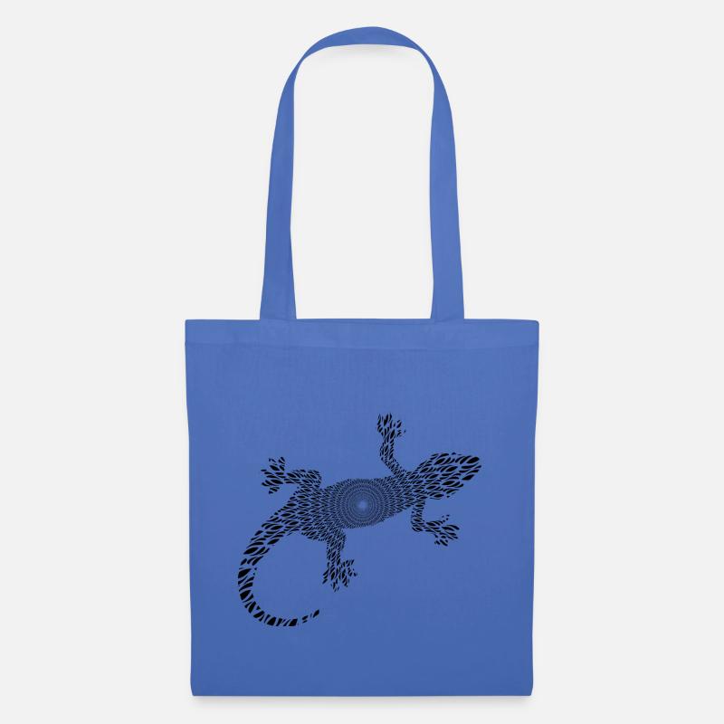 Gecko Mandala - Stoffbeutel - Hellblau