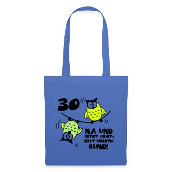 30 birthday, owls on the rope, round - Tote Bag - light blue - Front