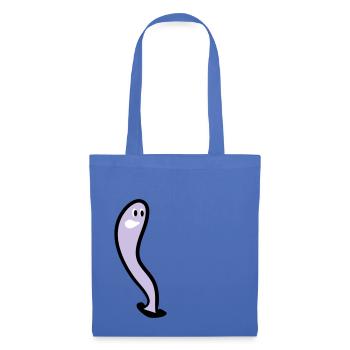 Un ver Worm un ver pluvial un ver livresque Wurm - Sac en tissu - bleu pâle - Devant