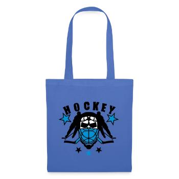 hockey crosse tete mort casque joueur player logo - Sac en tissu - bleu pâle - Devant