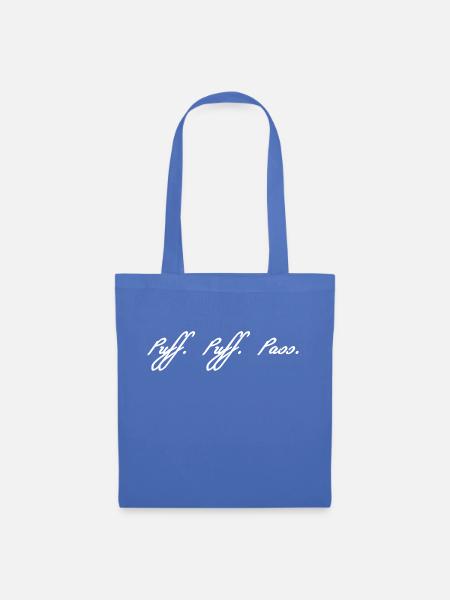 Puffpuff weis - Stoffbeutel - Hellblau