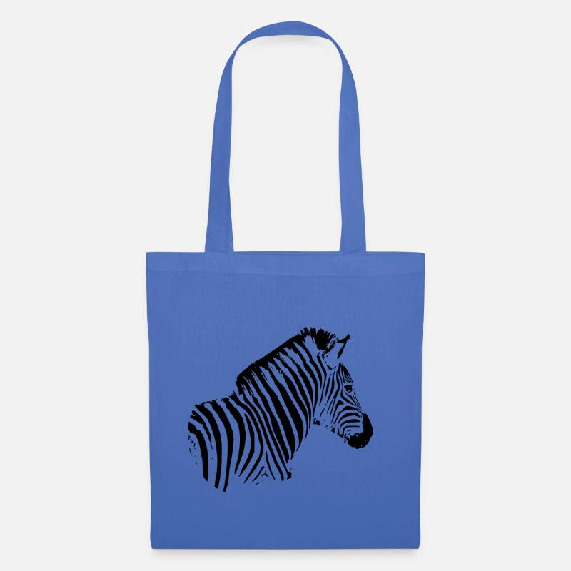 Zebra Sujet schwarz - Stoffbeutel - Hellblau
