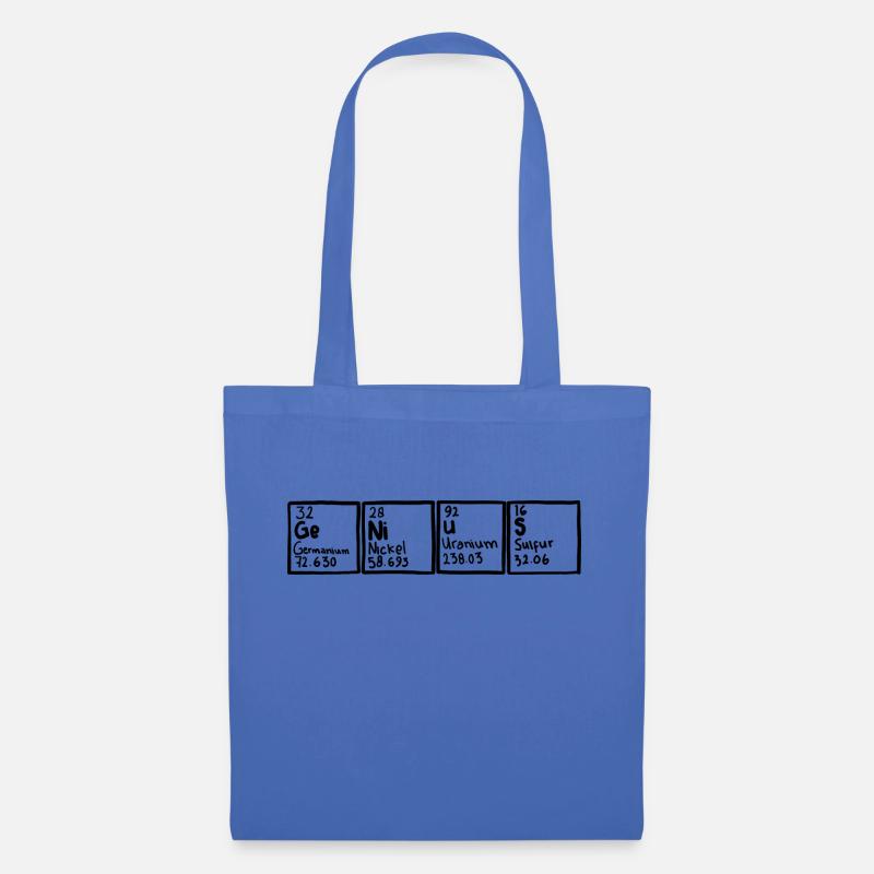 Genius Periodensystem Element - Stoffbeutel - Hellblau