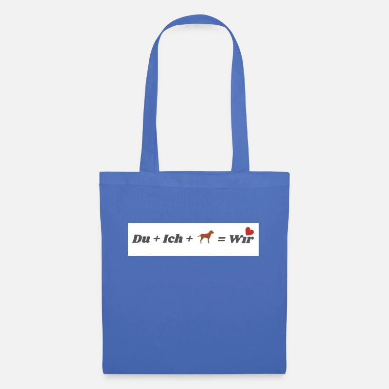 Du Ich Hund Wir - Stoffbeutel - Hellblau