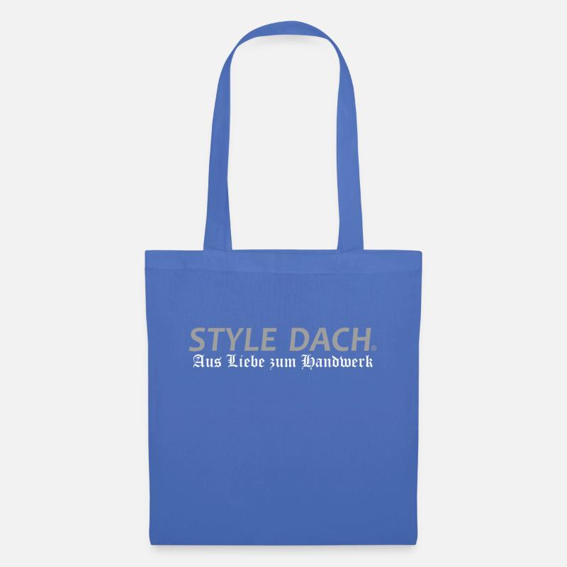 Style Dach mit Schriftzug - Stoffbeutel - Hellblau