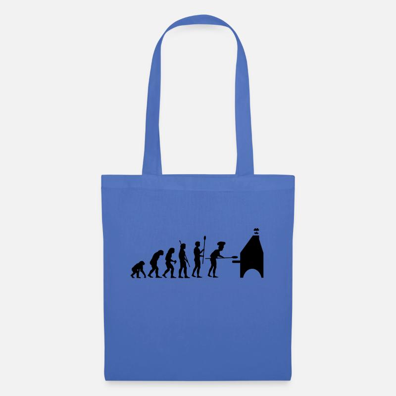evolution pizza - Sac en tissu - bleu pâle
