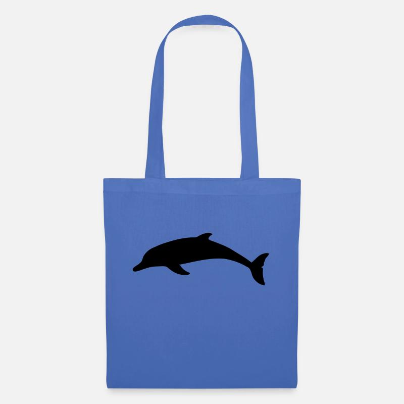 Delphin Delfin - Stoffbeutel - Hellblau
