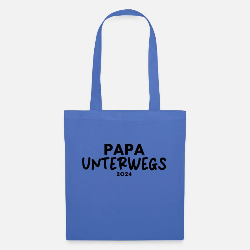 Papa unterwegs 2024 - Stoffbeutel - Hellblau
