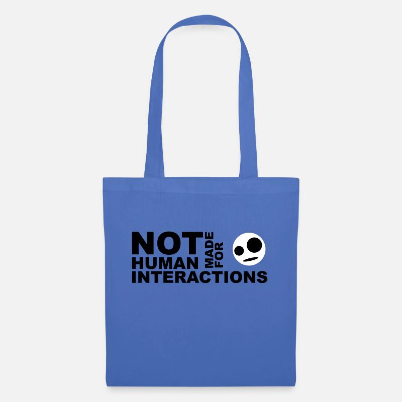 not made for human interactions + head - Stoffbeutel - Hellblau