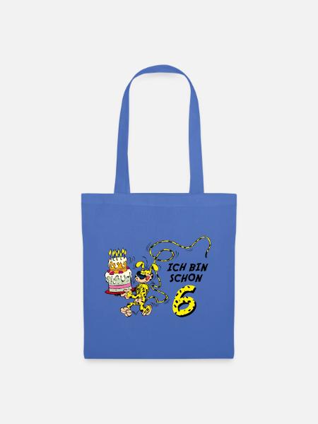 Marsupilami Geburtstagsdesign Ich Bin Schon Sechs - Stoffbeutel - Hellblau