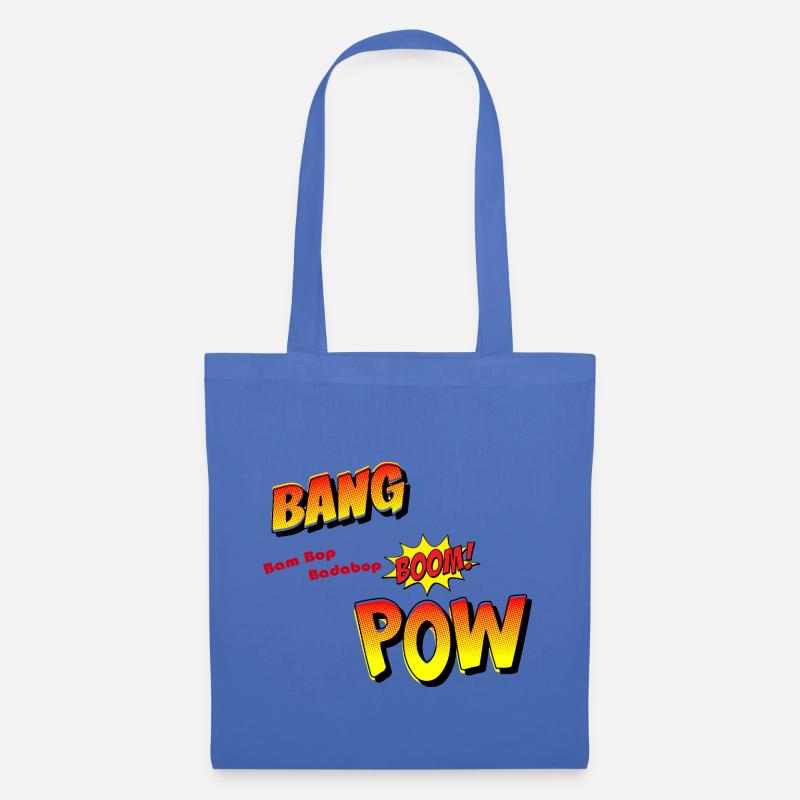 Bang Boom Pow - Comic - Stoffbeutel - Hellblau