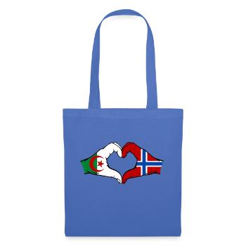 Algeria Norway Flag Hands Heart Shape - Tote Bag - light blue - Front
