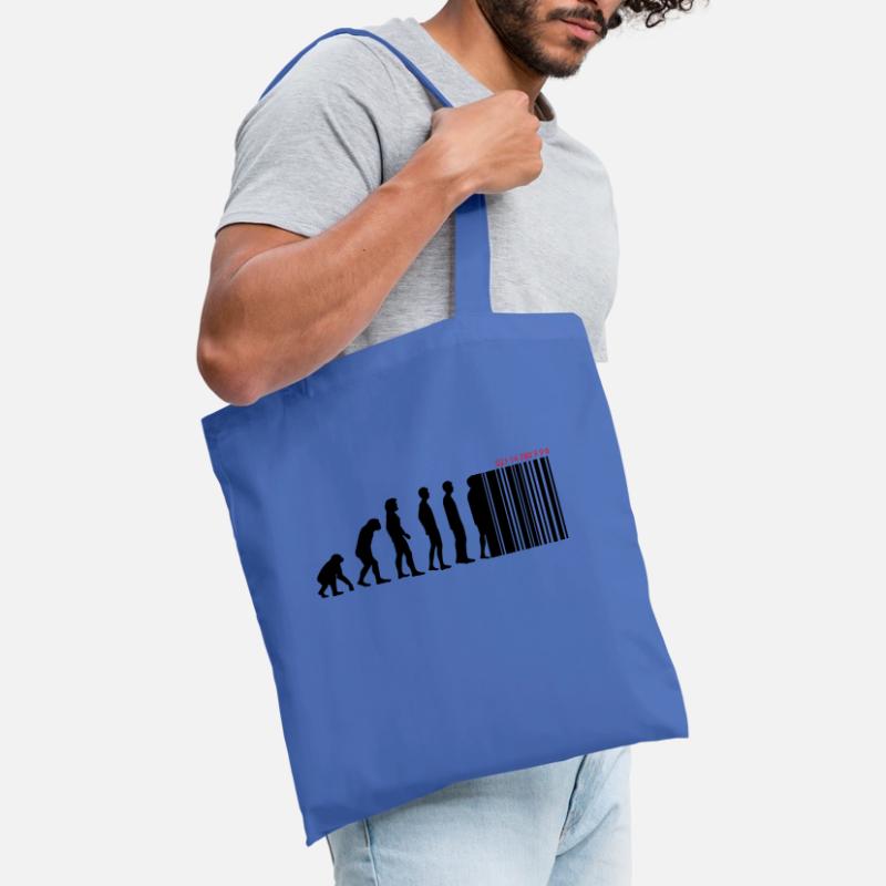 DARWIN - EVOLUTION SOCIETE - CODE BARRE Sac en tissu