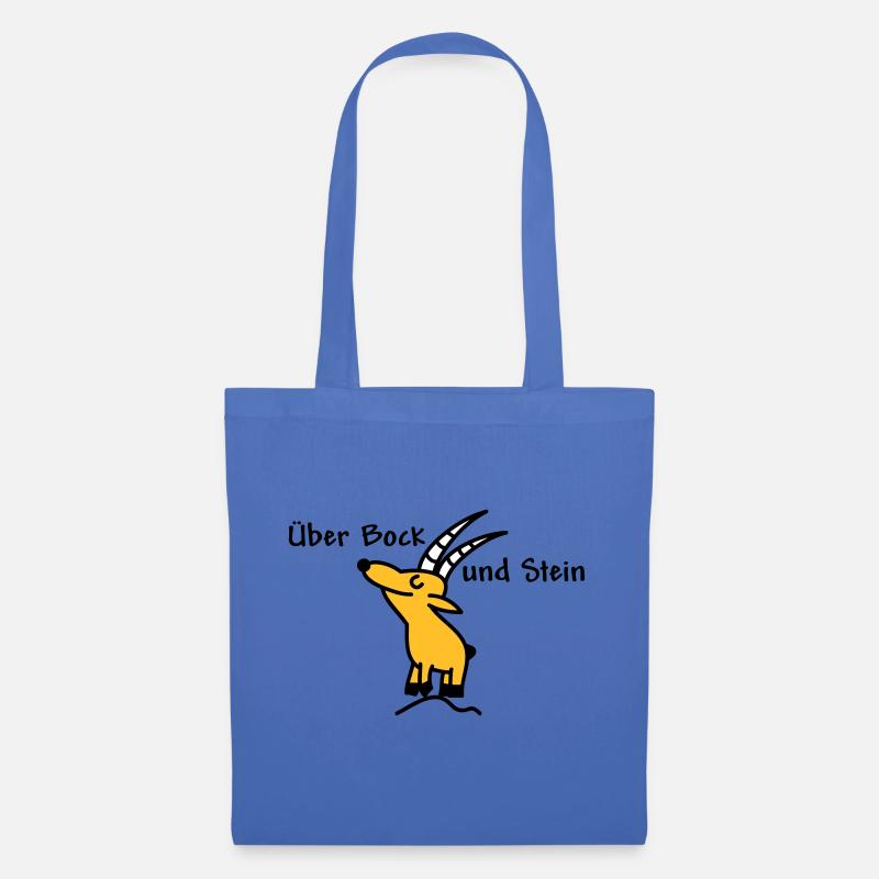 Über Bock und Bein - Stoffbeutel - Hellblau