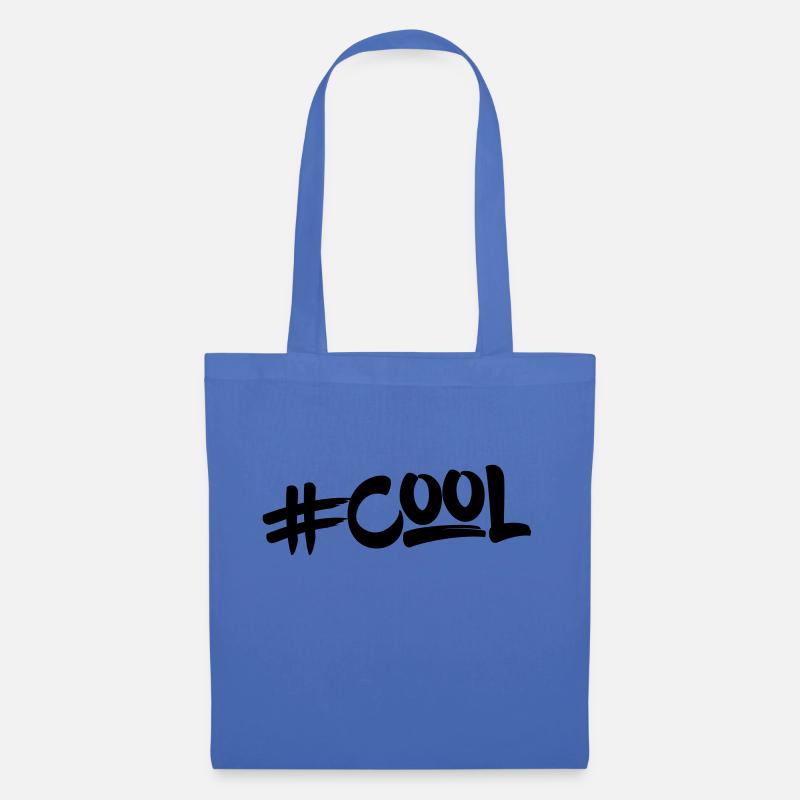 Schriftzug / Hashtag "cool" - Stoffbeutel - Hellblau