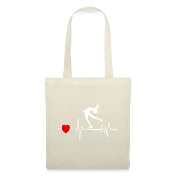Patin à glace patinage sur glace patinage artistique - Sac en tissu - nature - Devant