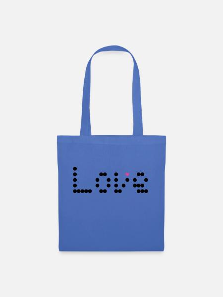 love dots - Stoffbeutel - Hellblau