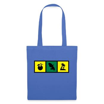 Martinique / 972 / Martiniquais / Martiniquaise - Sac en tissu - bleu pâle - Devant