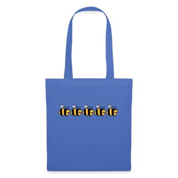 Abeilles fat drôles - Sac en tissu - bleu pâle - Devant