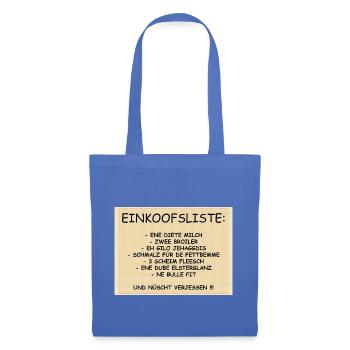 Einkaufsliste sächsich - Stoffbeutel - Hellblau - Vorne