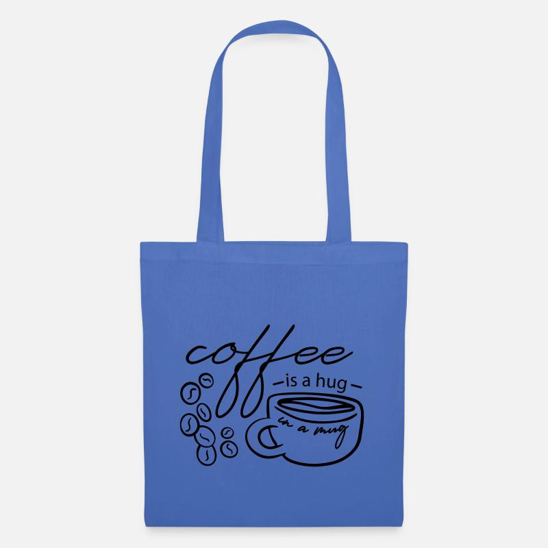 PiexSu - Coffee is a hug in a mug - Stoffbeutel - Hellblau