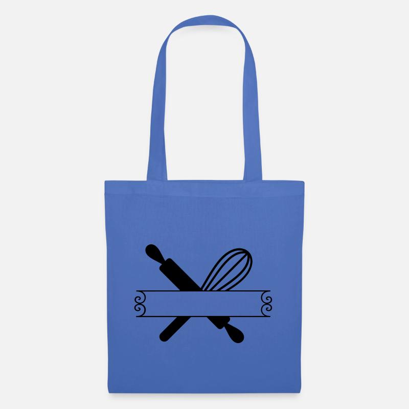 Monogramme de cuisson graphique - Sac en tissu - bleu pâle
