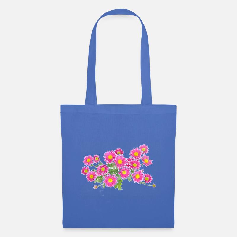 Blumen bunt Geschenk - Stoffbeutel - Hellblau