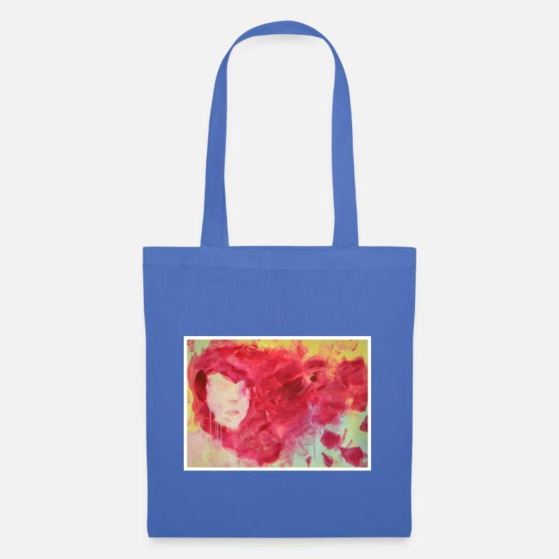 Original Kunstdruck "Redhead" - Stoffbeutel - Hellblau