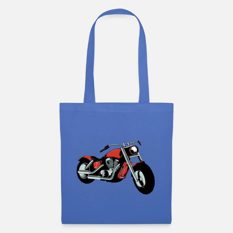 Motorrad - Stoffbeutel - Hellblau