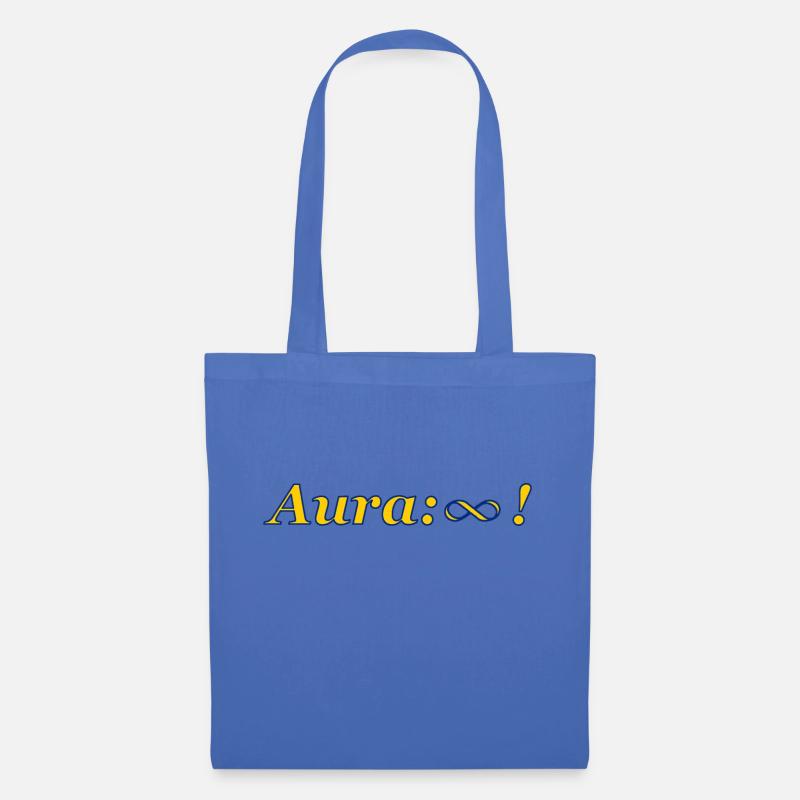Aura positiv Unendlich mit blauem Rand - Stoffbeutel - Hellblau