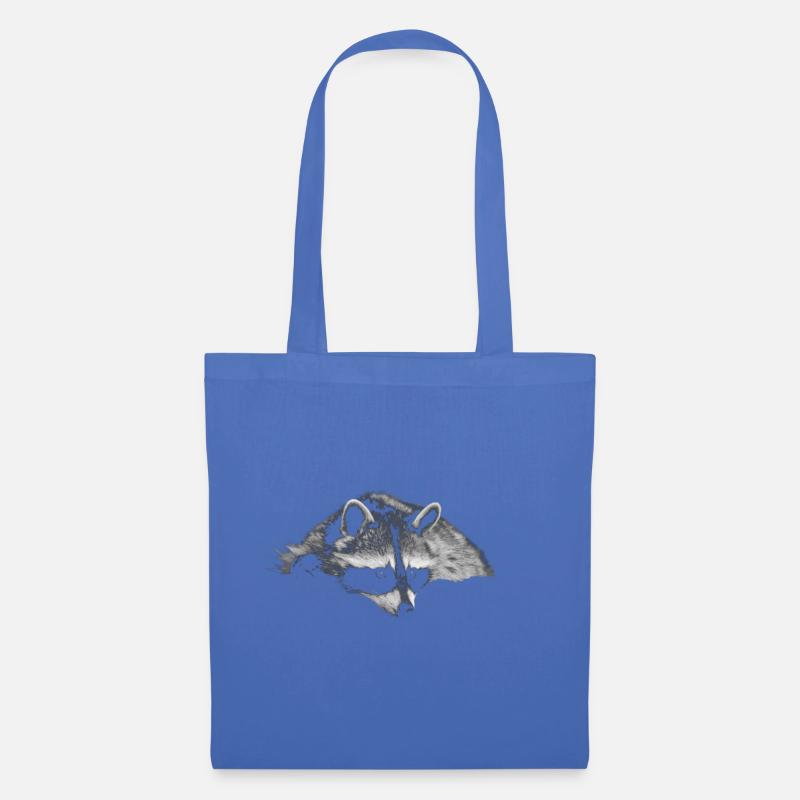 Waschbär - Stoffbeutel - Hellblau