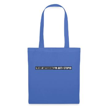 not antisocial anti stupid - Tote Bag - light blue - Front