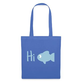 Hi Fisch - Stoffbeutel - Hellblau - Vorne