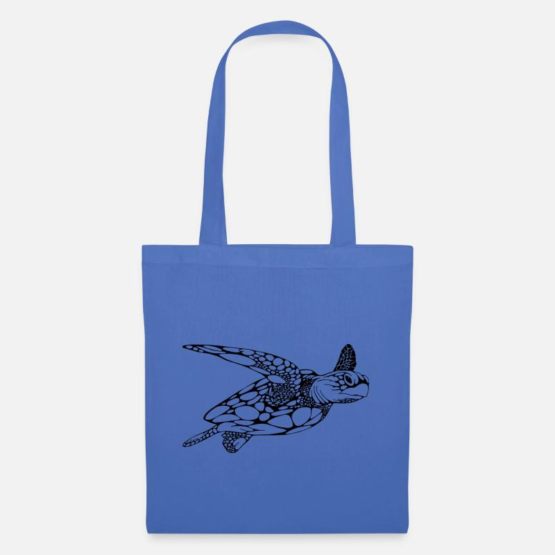 Schildkröte Taucher Tauchen Geschenkidee - Stoffbeutel - Hellblau