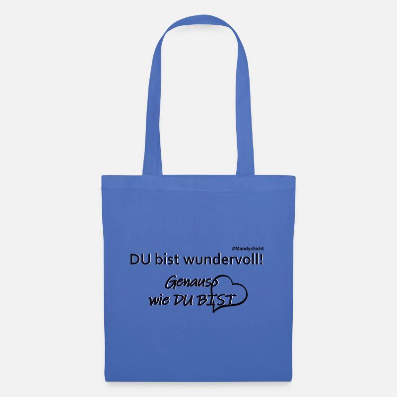 Du bist einzigartig & wundervoll! Vergiss das NIE! - Stoffbeutel - Hellblau