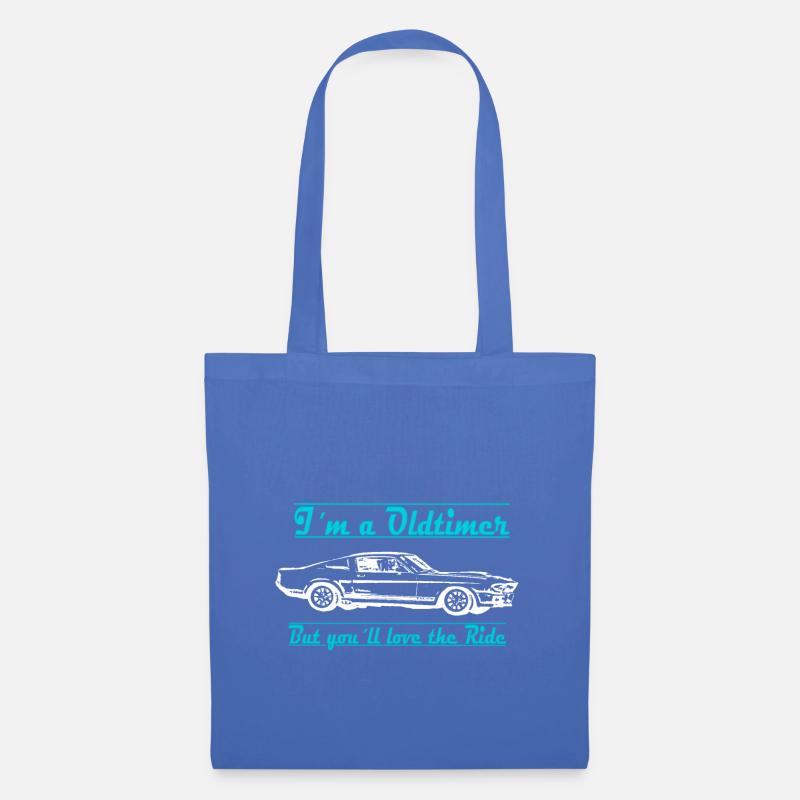 blanc oldtimer - Sac en tissu - bleu pâle