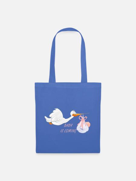Baby is coming girl - Stoffbeutel - Hellblau