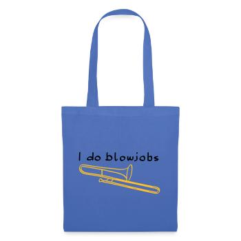 I do blowjobs Posaune - Stoffbeutel - Hellblau - Vorne