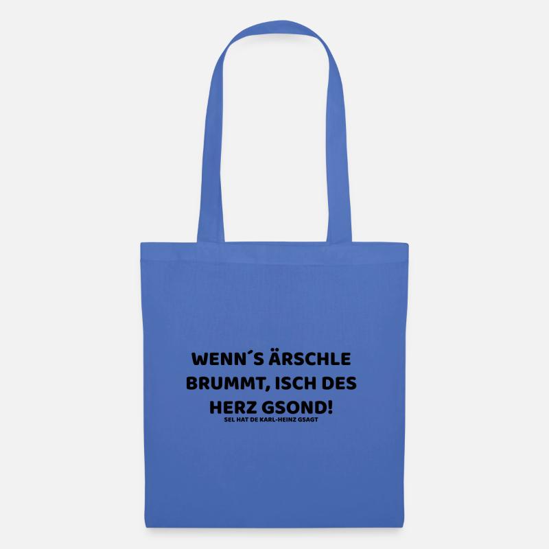 WENNS ÄRSCHLE BRUMMT ... EIN SCHWÄBISCHER SPRUCH - Stoffbeutel - Hellblau