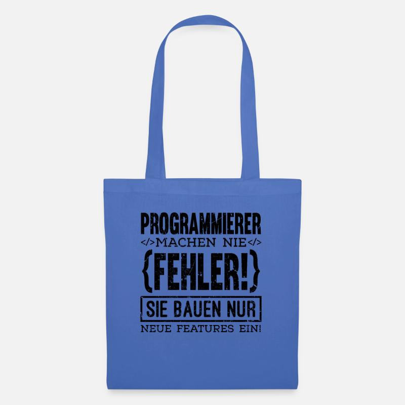 Programmierer machen nie Fehler Computer Nerd PC G - Stoffbeutel - Hellblau