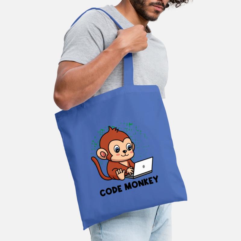 Code Monkey Programming Coder Computer Geek Develo Stoffbeutel
