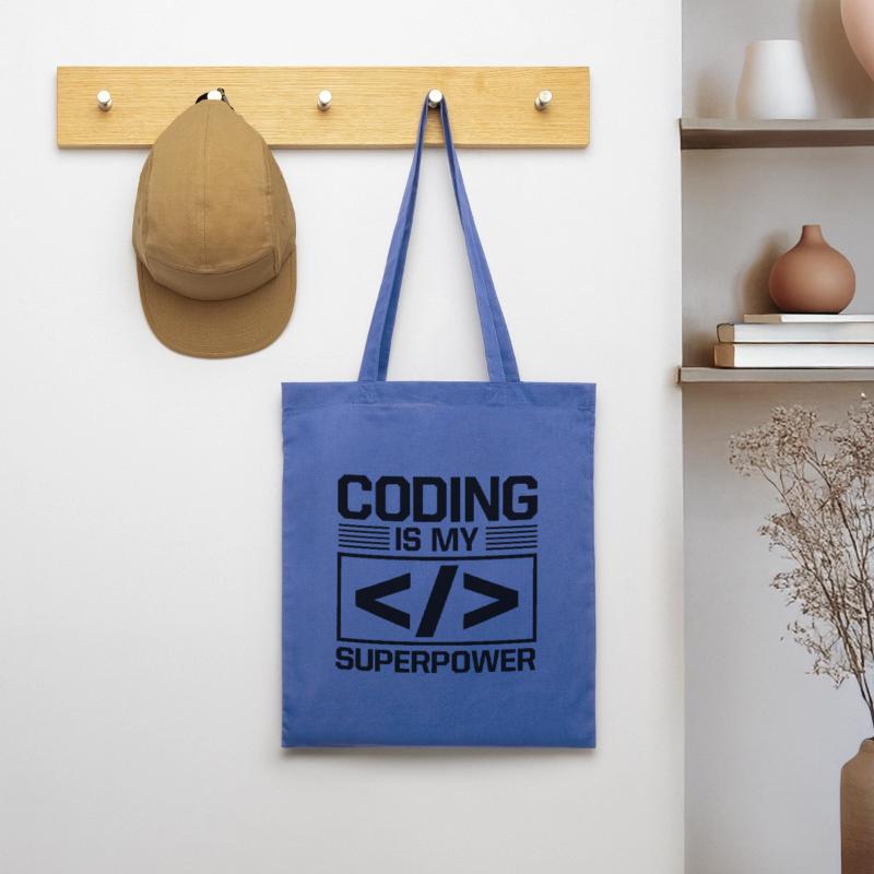 Coding Is My Superpower Programming Coder Computer Stoffbeutel