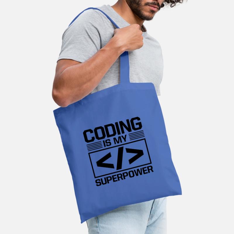 Coding Is My Superpower Programming Coder Computer Stoffbeutel