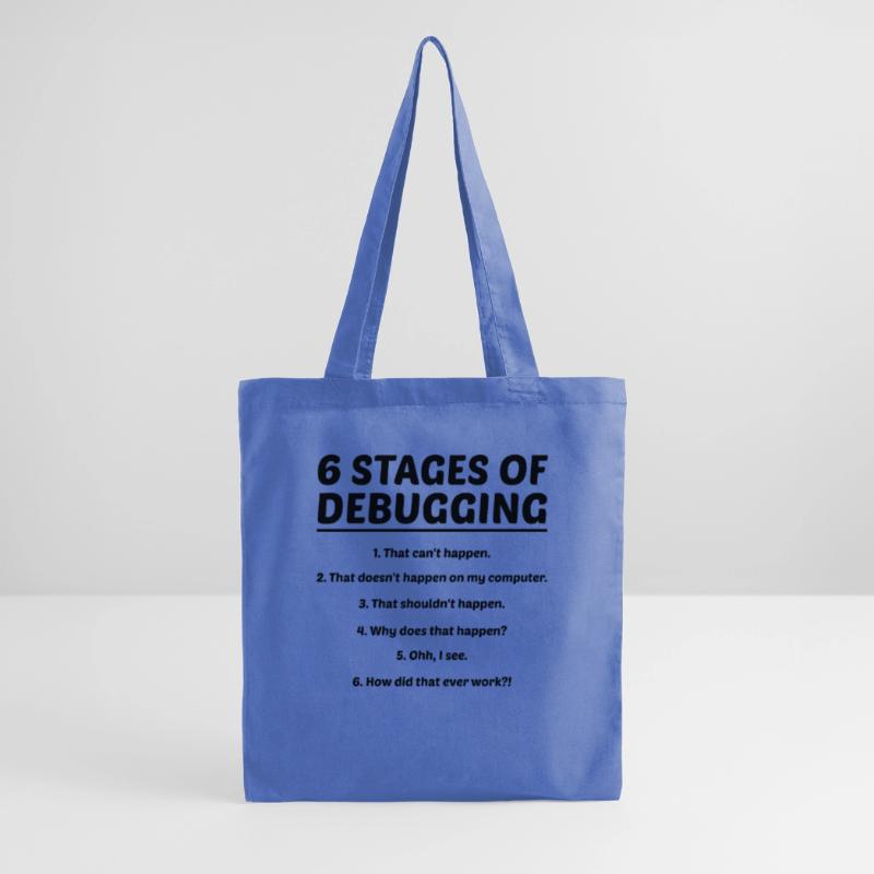 6 Stages Of Debugging Coder Programmer Software De Stoffbeutel