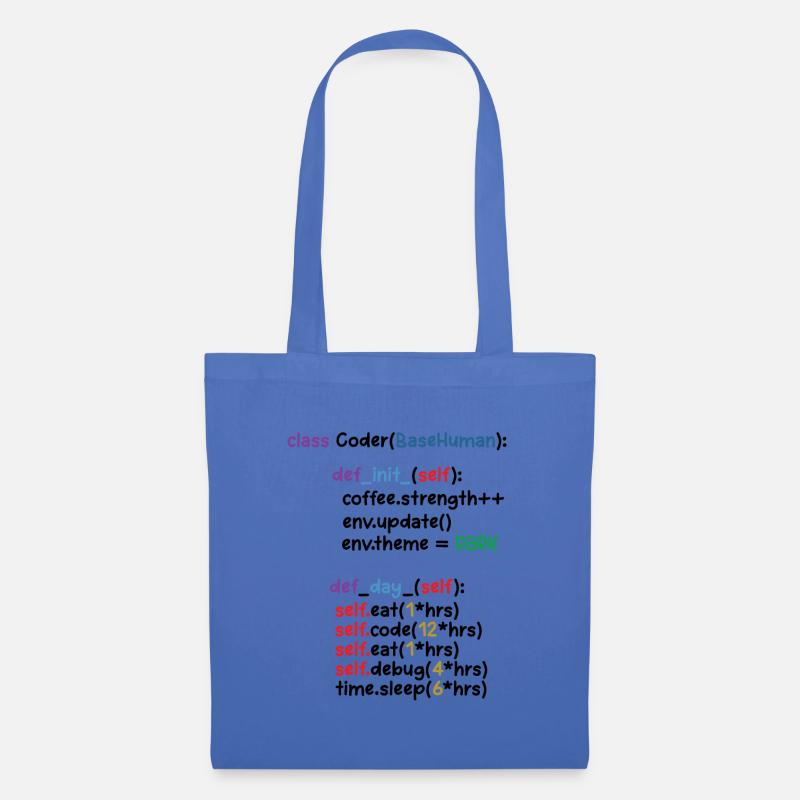 Developer Graphic Coder Programmer Computer Geek P - Stoffbeutel - Hellblau