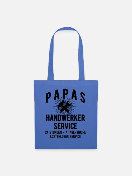 Papa Vater Handwerker Geschenk für Vater - Stoffbeutel - Hellblau