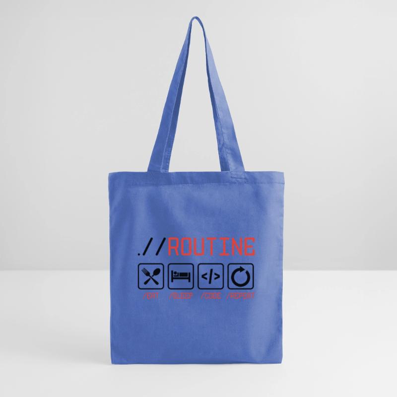 Routine Eat Sleep Code Repeat Software Developer C Stoffbeutel